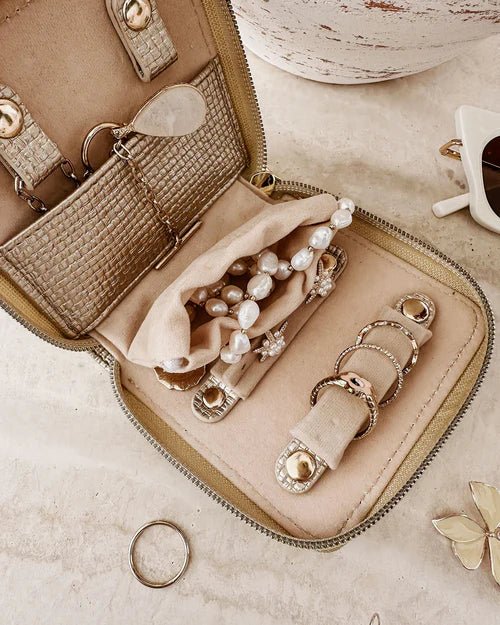 Juniper Jewellery Case _ Champagne jewellery box Louenhide