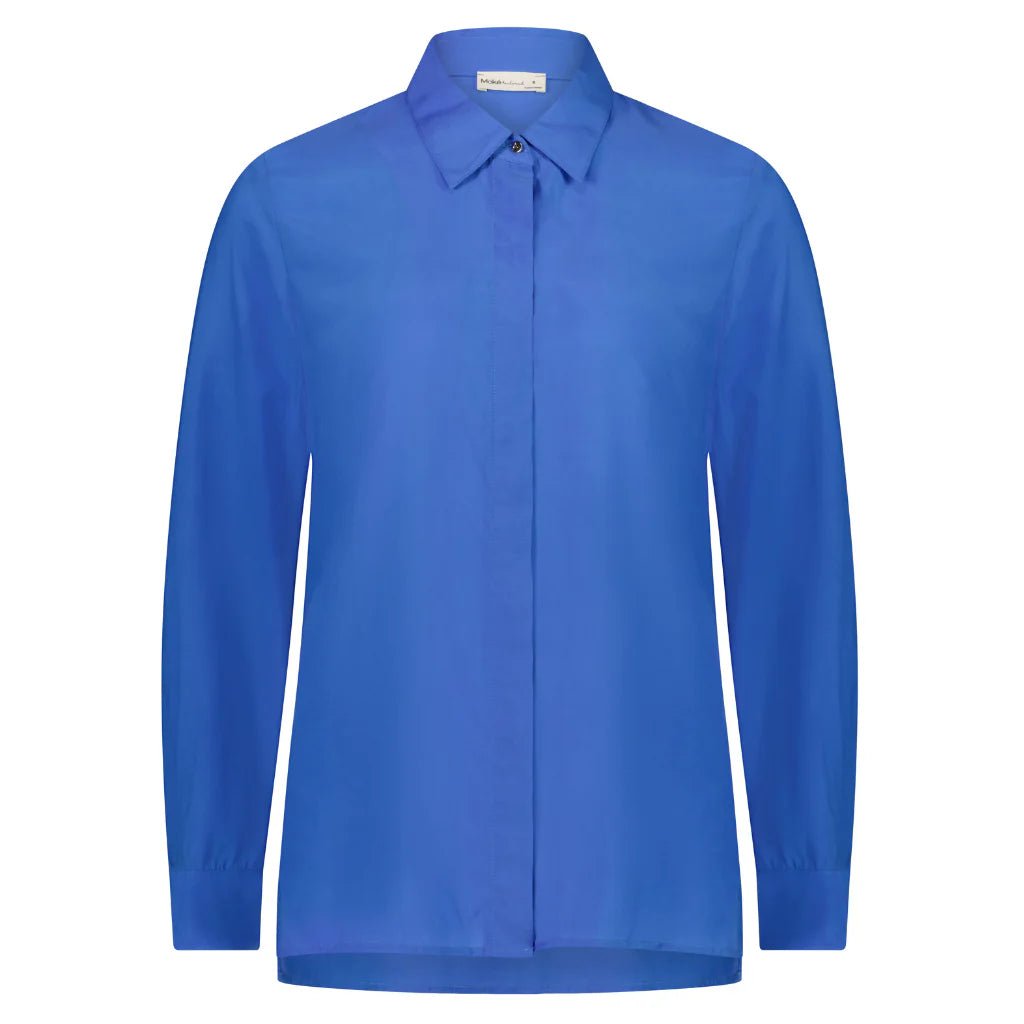 KATIE WOMENS CUPRO BLOUSE - CORNFLOWER blouse MOKE