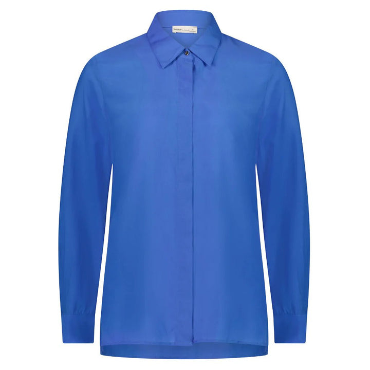 KATIE WOMENS CUPRO BLOUSE - CORNFLOWER blouse MOKE