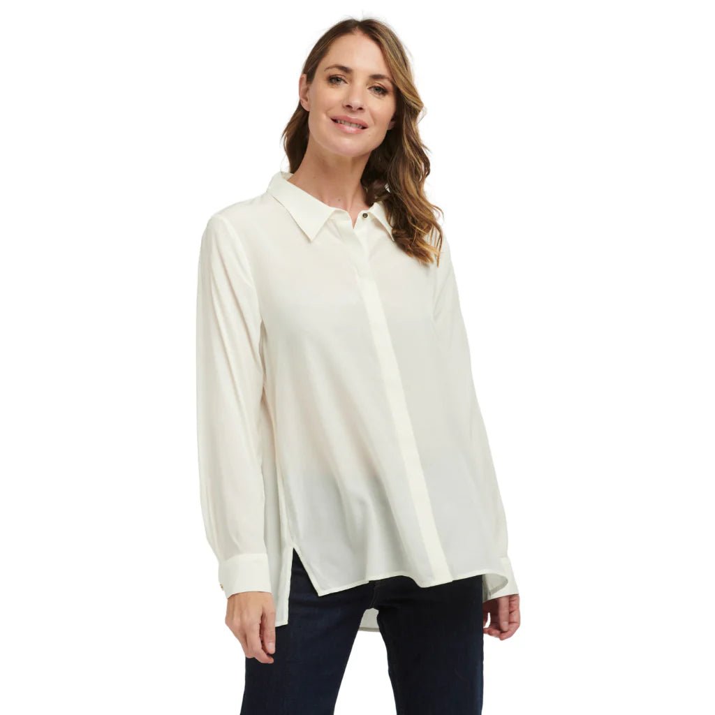 KATIE WOMENS SILK BLOUSE - COCONUT MILK blouse MOKE