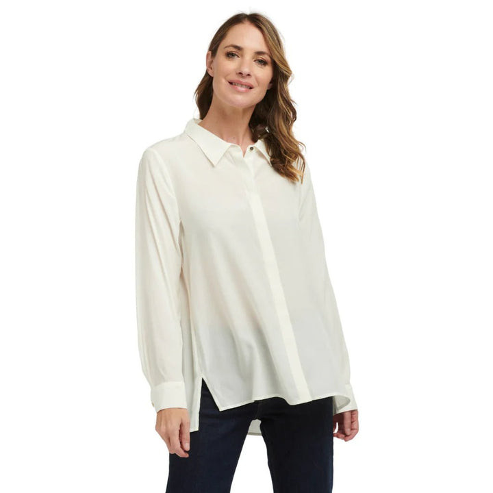 KATIE WOMENS SILK BLOUSE - COCONUT MILK blouse MOKE