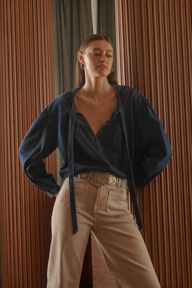 Kelly Shirt - Palisade Blue Kireina Australia