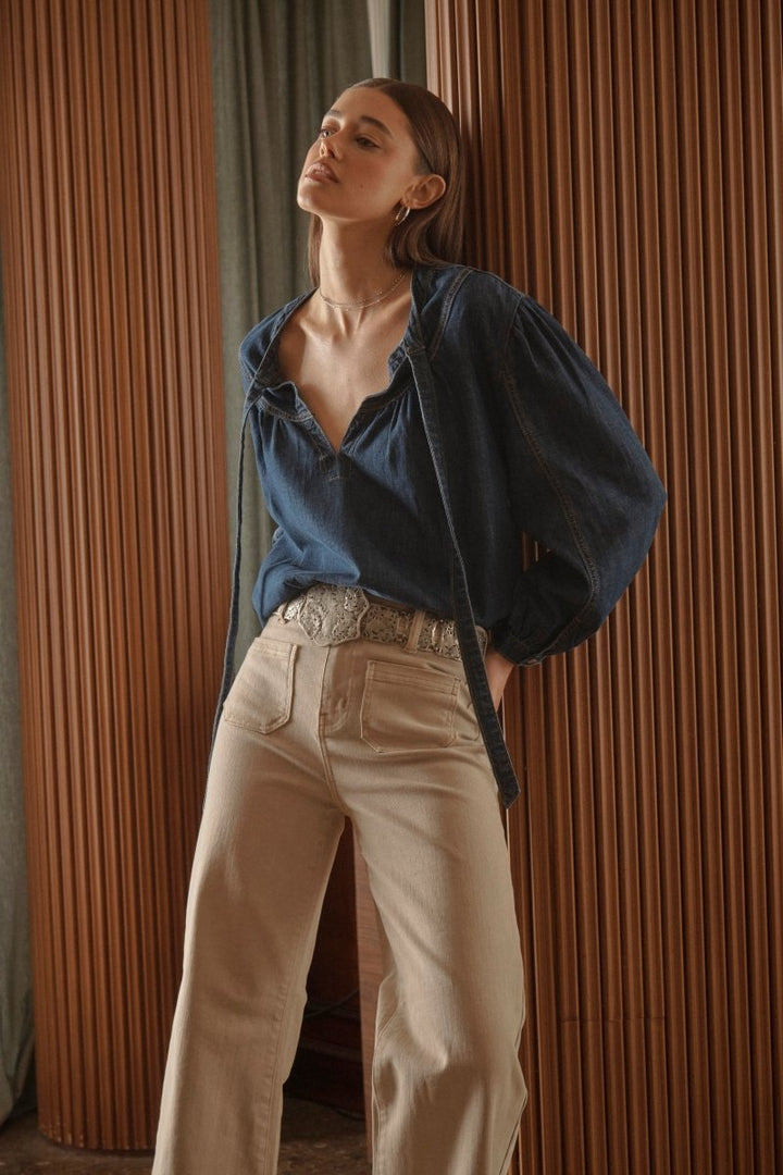 Kelly Shirt - Palisade Blue Kireina Australia