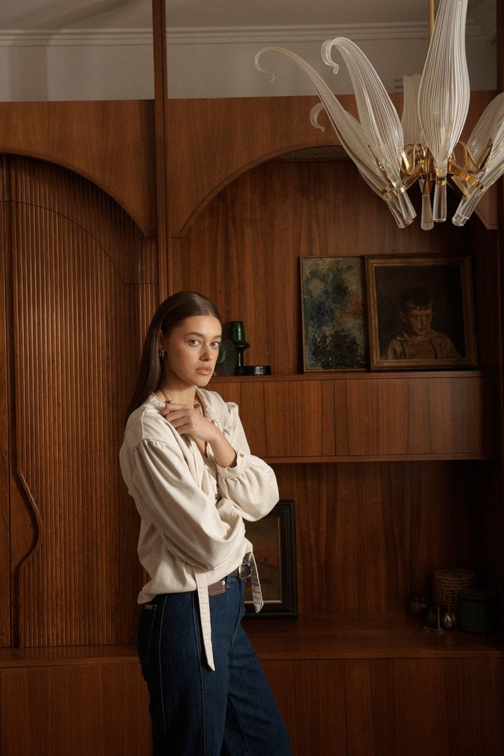 Kelly Shirt - Sand Blouse Kireina