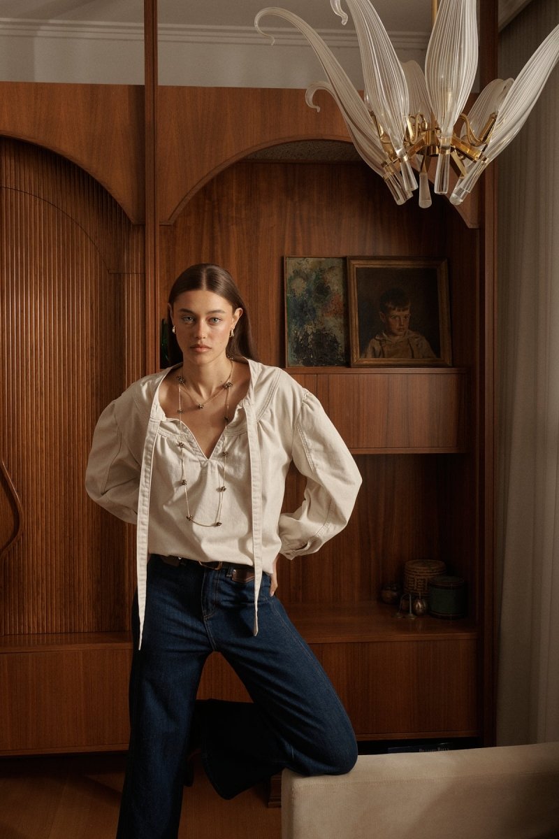 Kelly Shirt - Sand Blouse Kireina