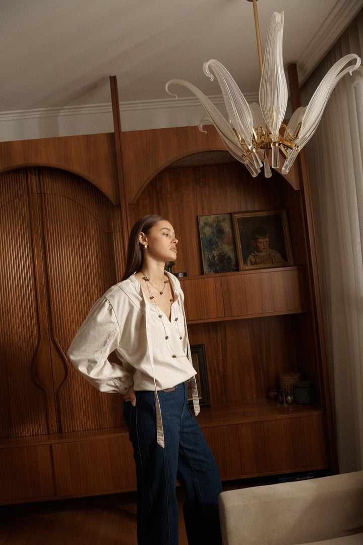 Kelly Shirt - Sand Blouse Kireina