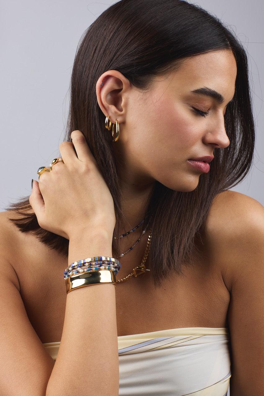 Kendall hoop earings - Medium Gold earings Zafino Jewellery