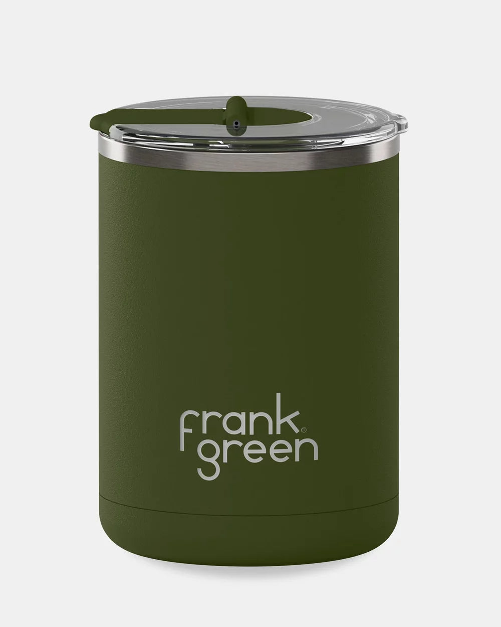 12Oz Ceramic Coffee Cup with Hinged Lid - Khaki coffee cup Frank Green
