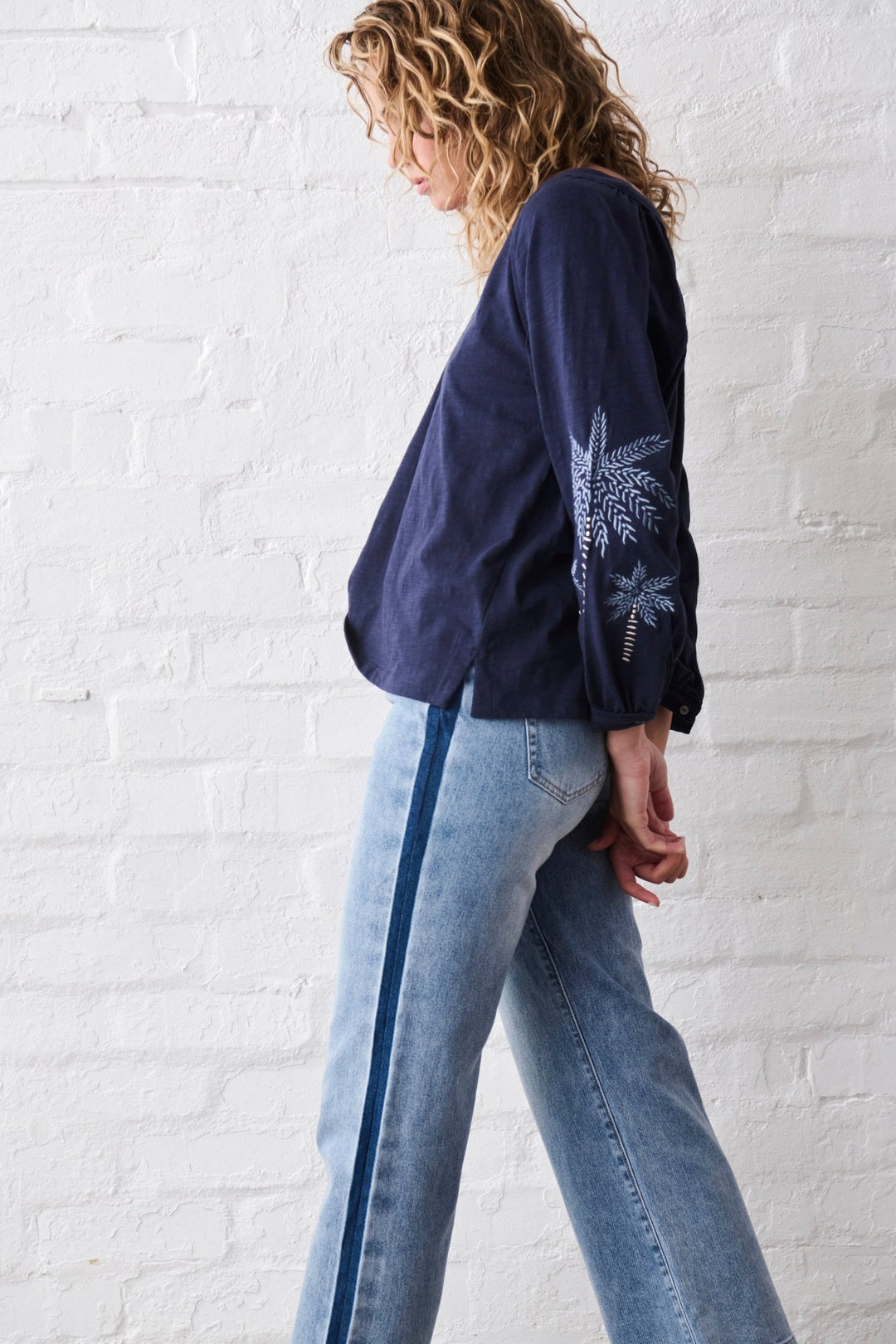 Kimberley Top - Navy Blouse Kireina