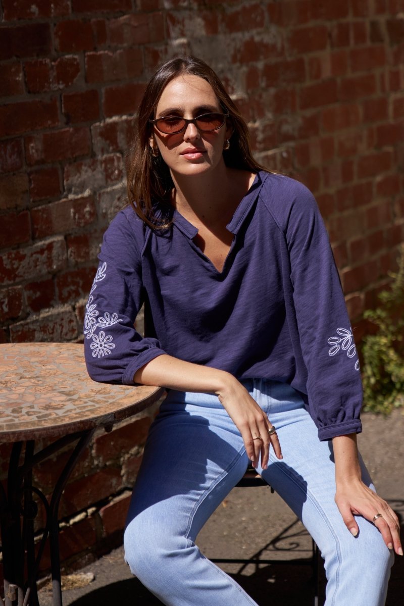 Kimberley Top - Shadow Blue Kireina Australia
