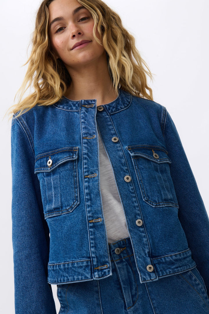 Kireina - Audrey Jacket 90s blue Coats & Jackets Kireina