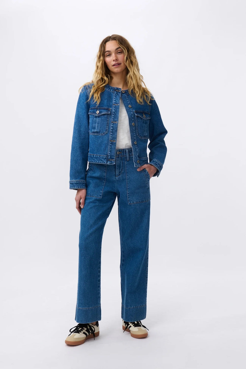 Kireina - Audrey Jacket 90s blue Coats & Jackets Kireina