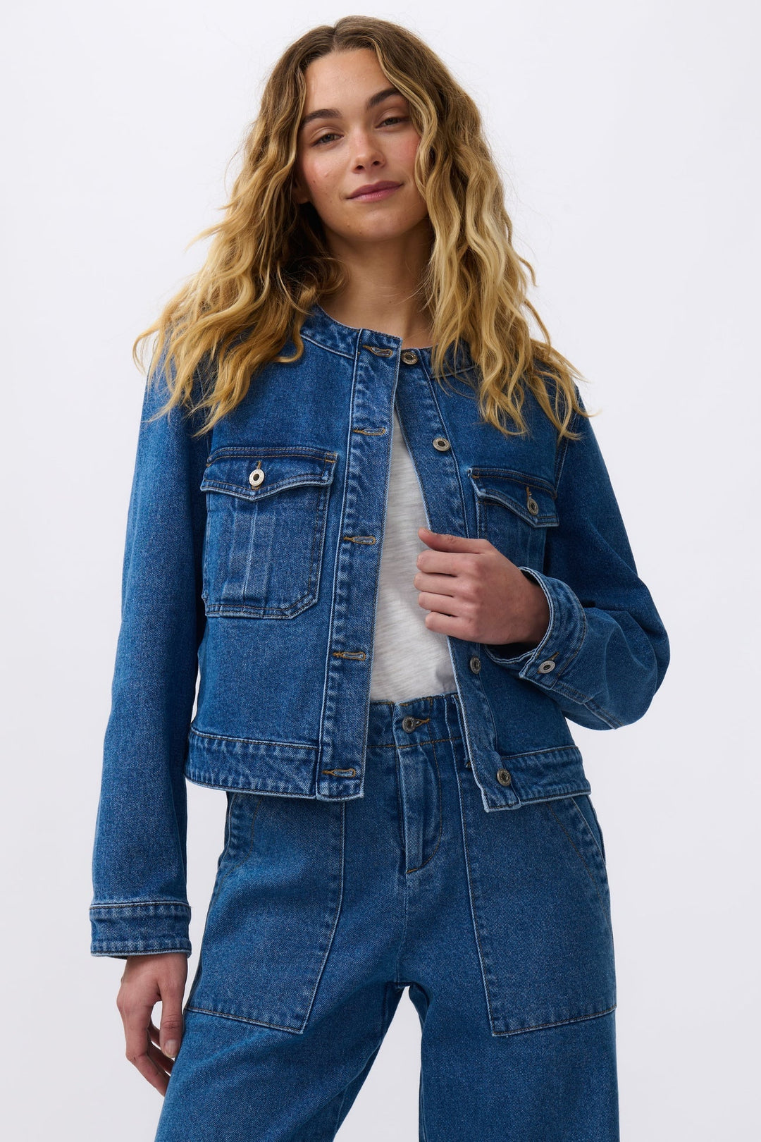 Kireina - Audrey Jacket 90s blue Coats & Jackets Kireina