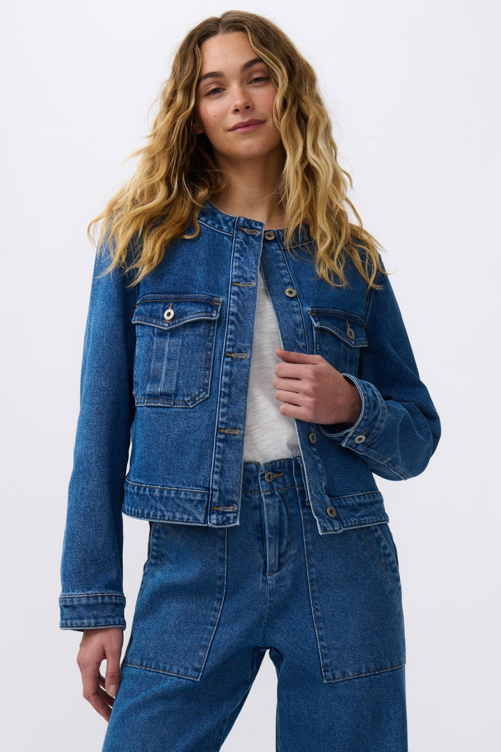 Kireina - Audrey Jacket 90s blue Coats & Jackets Kireina