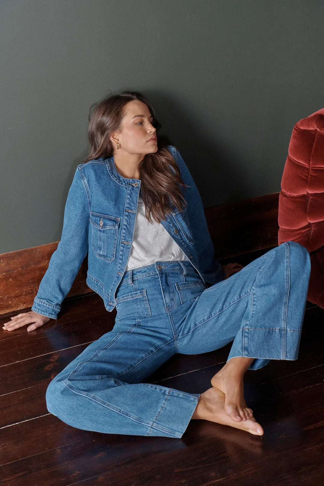 Kireina - Audrey Jacket 90s blue Coats & Jackets Kireina