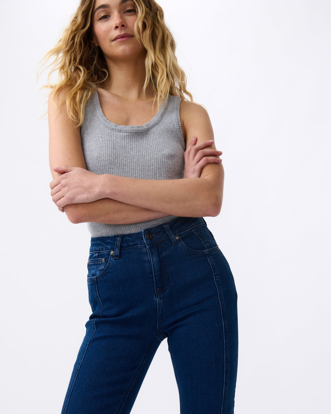 Kireina - Bella Jean Mid West Blue JEANS Kireina