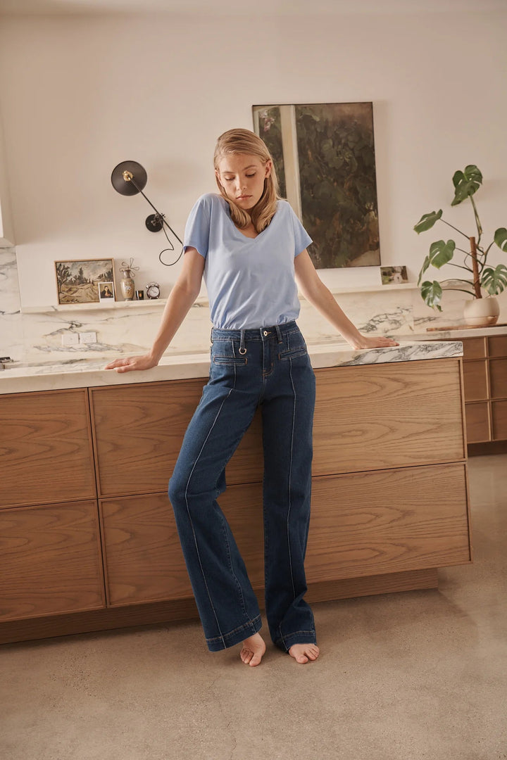 Kireina Brooke Jean - Mid Washed Blue JEANS Kireina