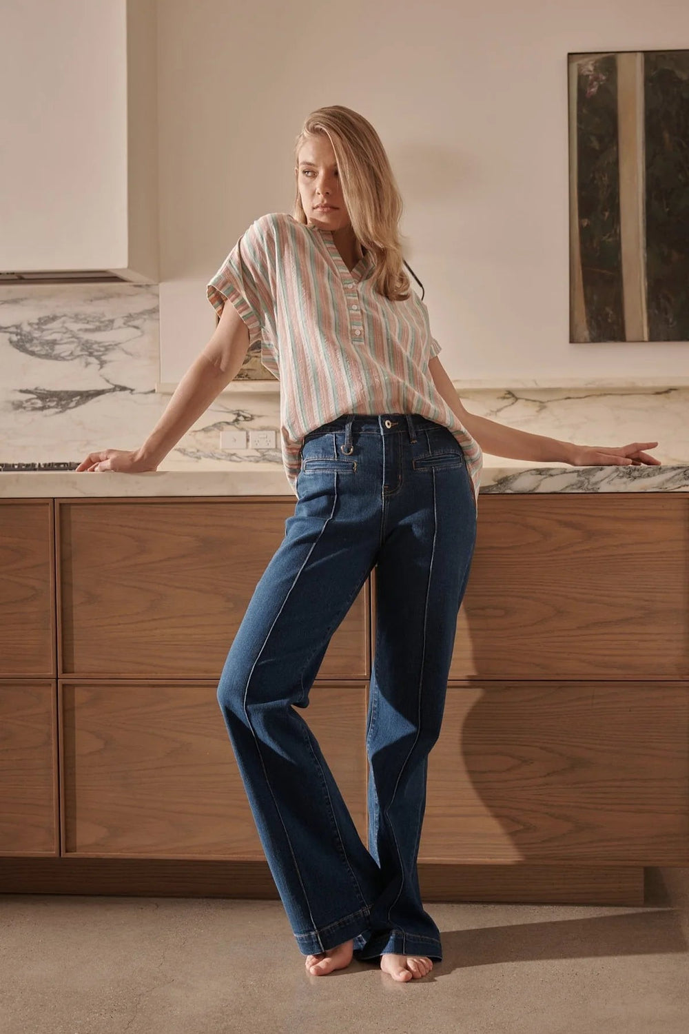 Kireina Brooke Jean - Mid Washed Blue JEANS Kireina