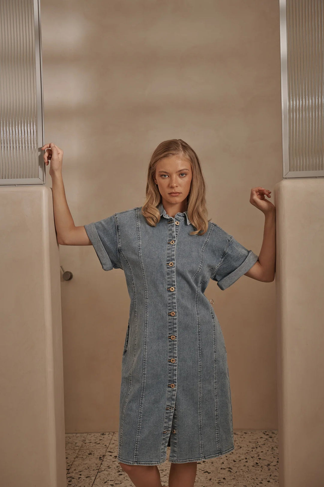 Kireina Grace Dress - 70s Blue dress Kireina