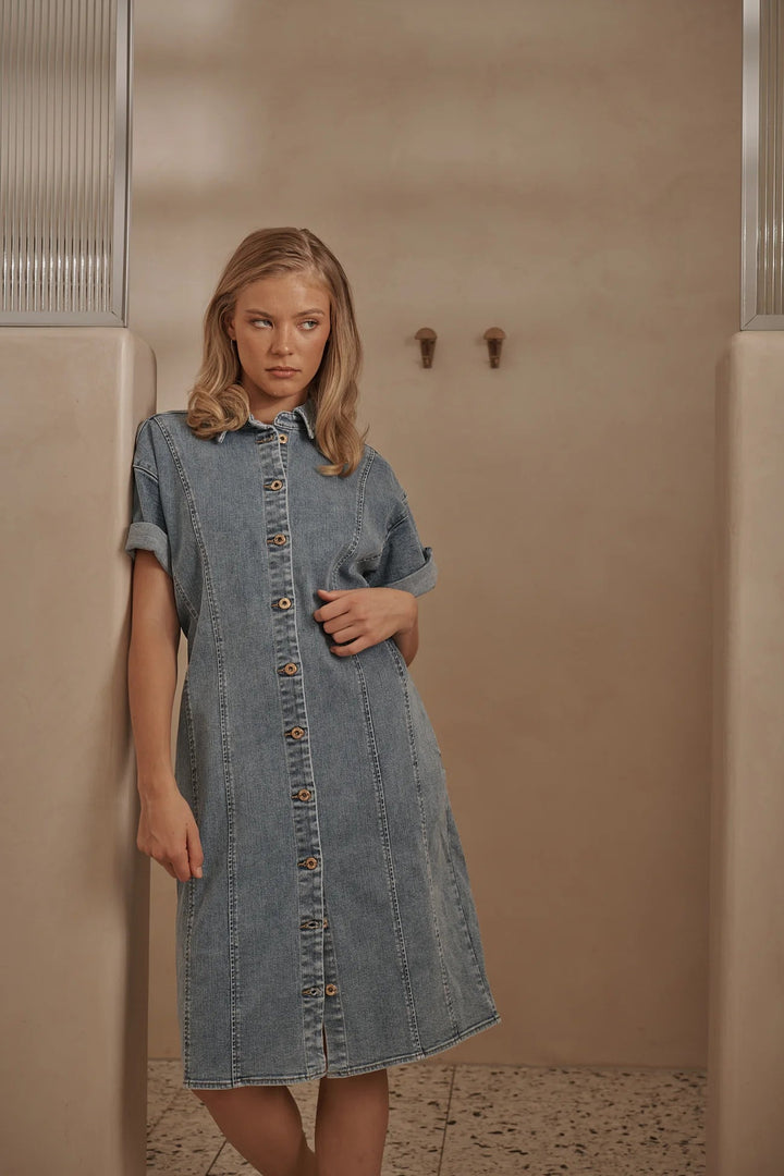 Kireina Grace Dress - 70s Blue dress Kireina
