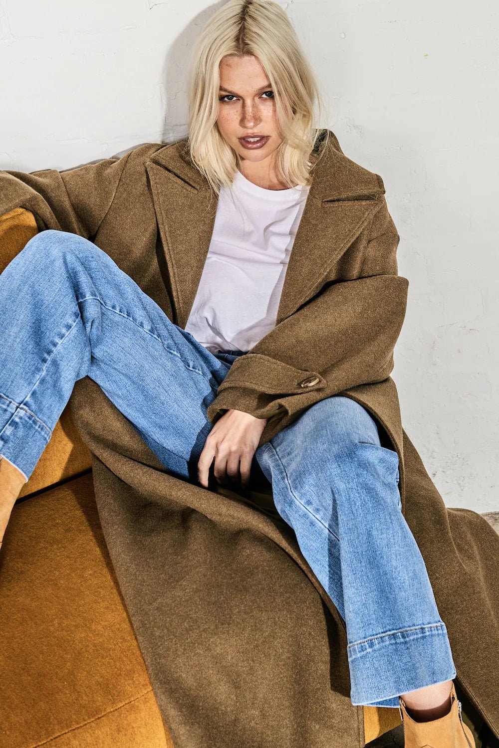Kireina Gwyneth Coat - Khaki Coats & Jackets Kireina