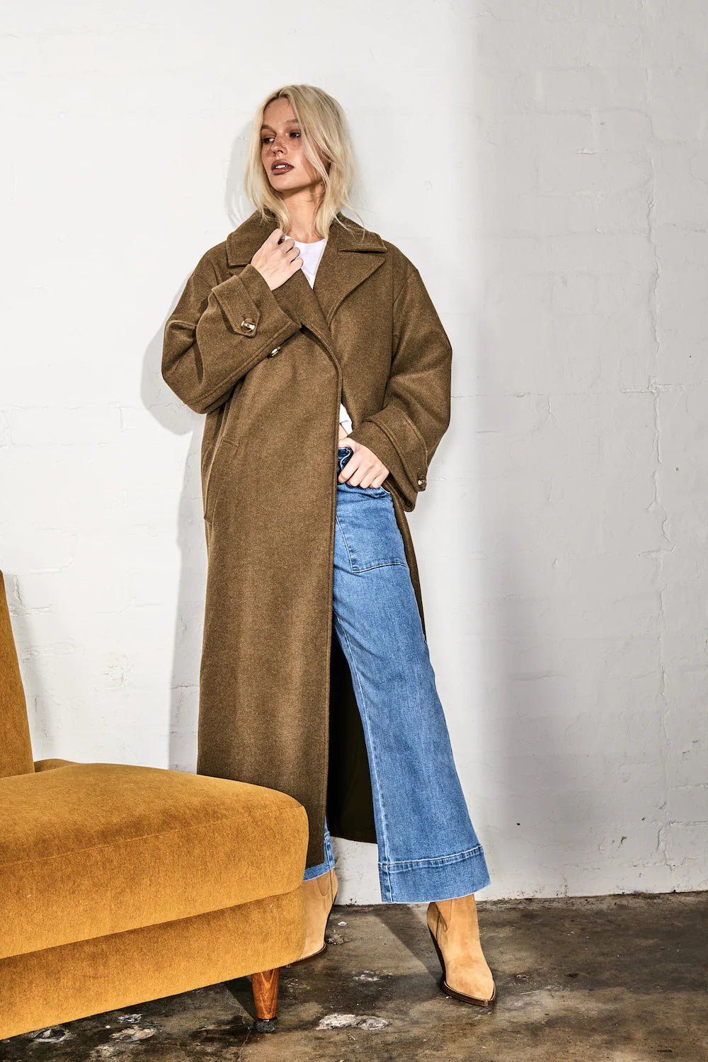 Kireina Gwyneth Coat - Khaki Coats & Jackets Kireina
