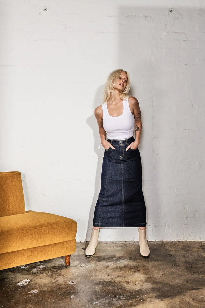 Kireina Joni Skirt - Indigo skirt Kireina