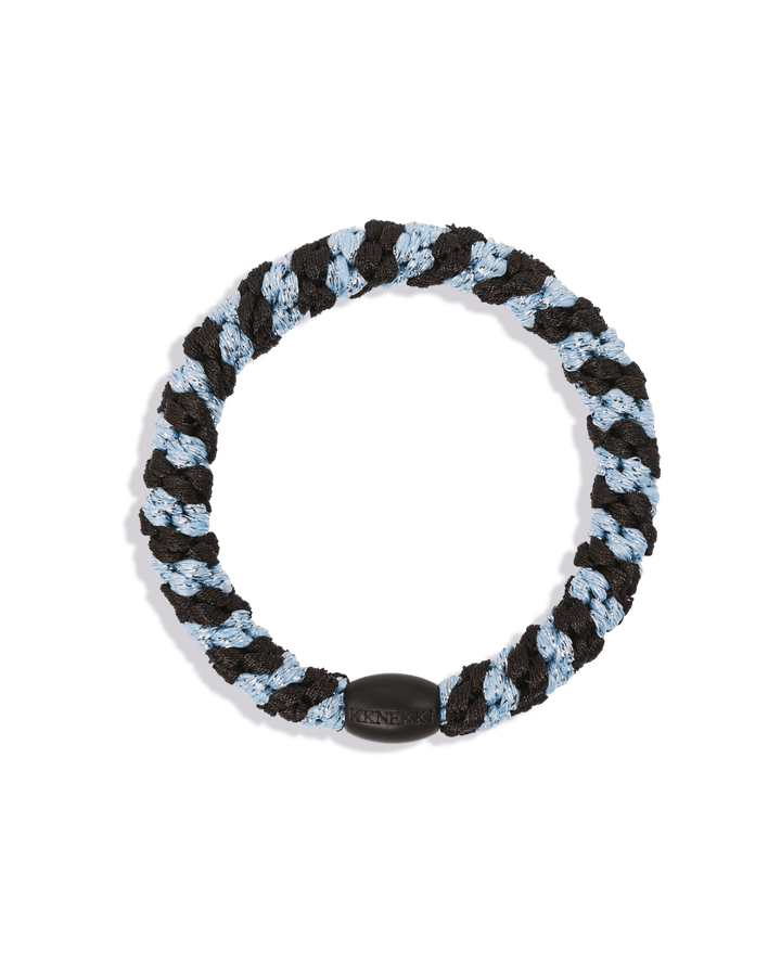 KKINEKKI BROWN SEABLUE GLITTER STRIPE KKINNEKKI hair tie KKNEKKI original hair ties