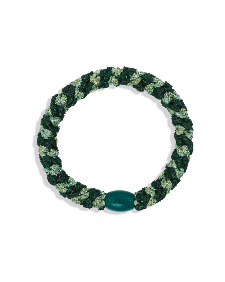 KKINEKKI JUNGLE PISTACHIO GLITTER STRIPE KKINNEKKI hair tie KKNEKKI original hair ties