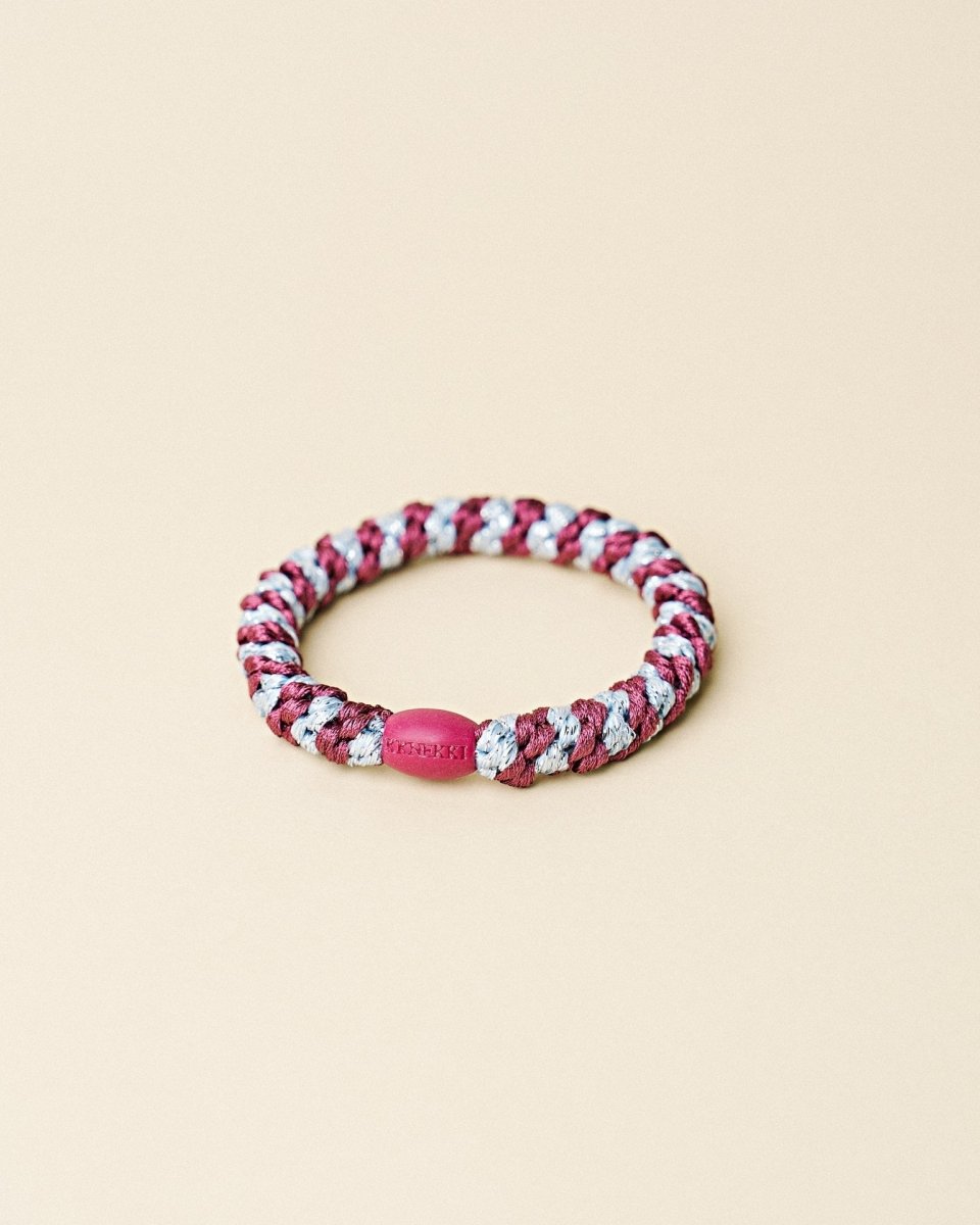 KKNEKKI ROSEWOOD SEABLUE GLITTER STRIPE KKINNEKKI hair tie KKNEKKI original hair ties