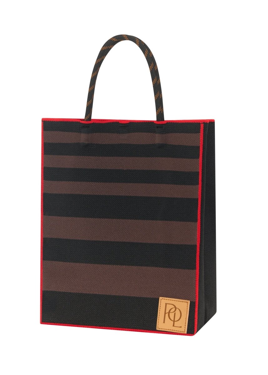 Kline Knit Tote - Choc/Black/Red POL