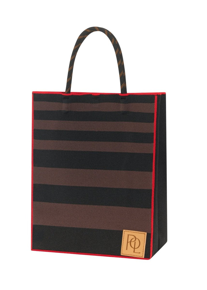 Kline Knit Tote - Choc/Black/Red POL