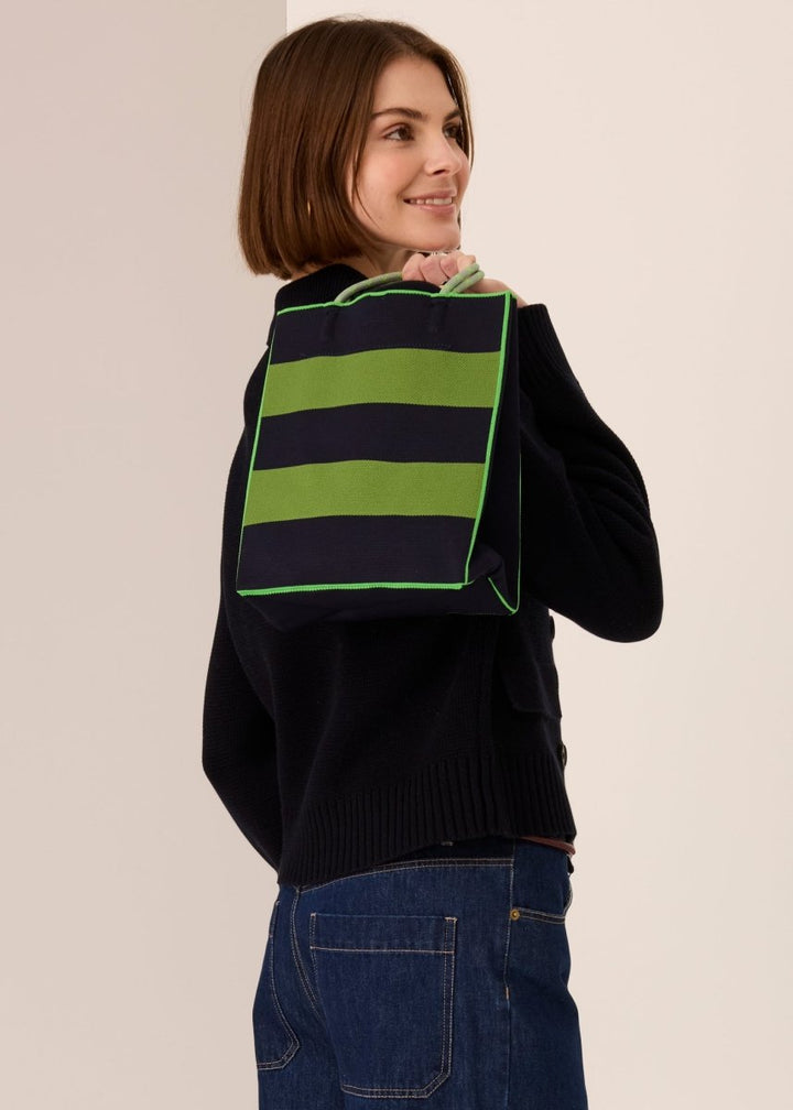 Kline Knit Tote - ink / Green POL