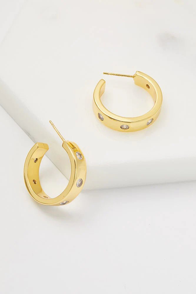 Kristen Hoop Earings GOLD earings Zafino Jewellery