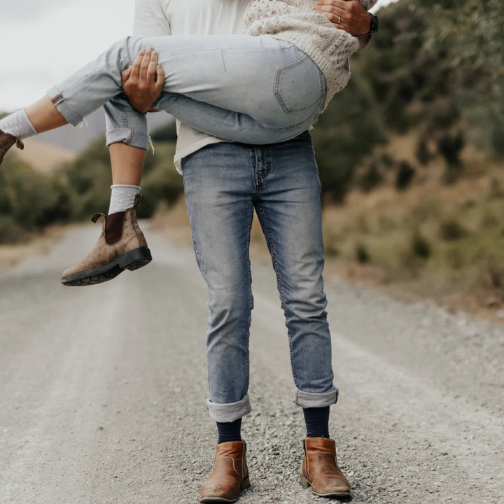 Lamington -Merino Wool Roll Top Crew Socks | WOMAN + MAN | Piha SOCKS Lamington
