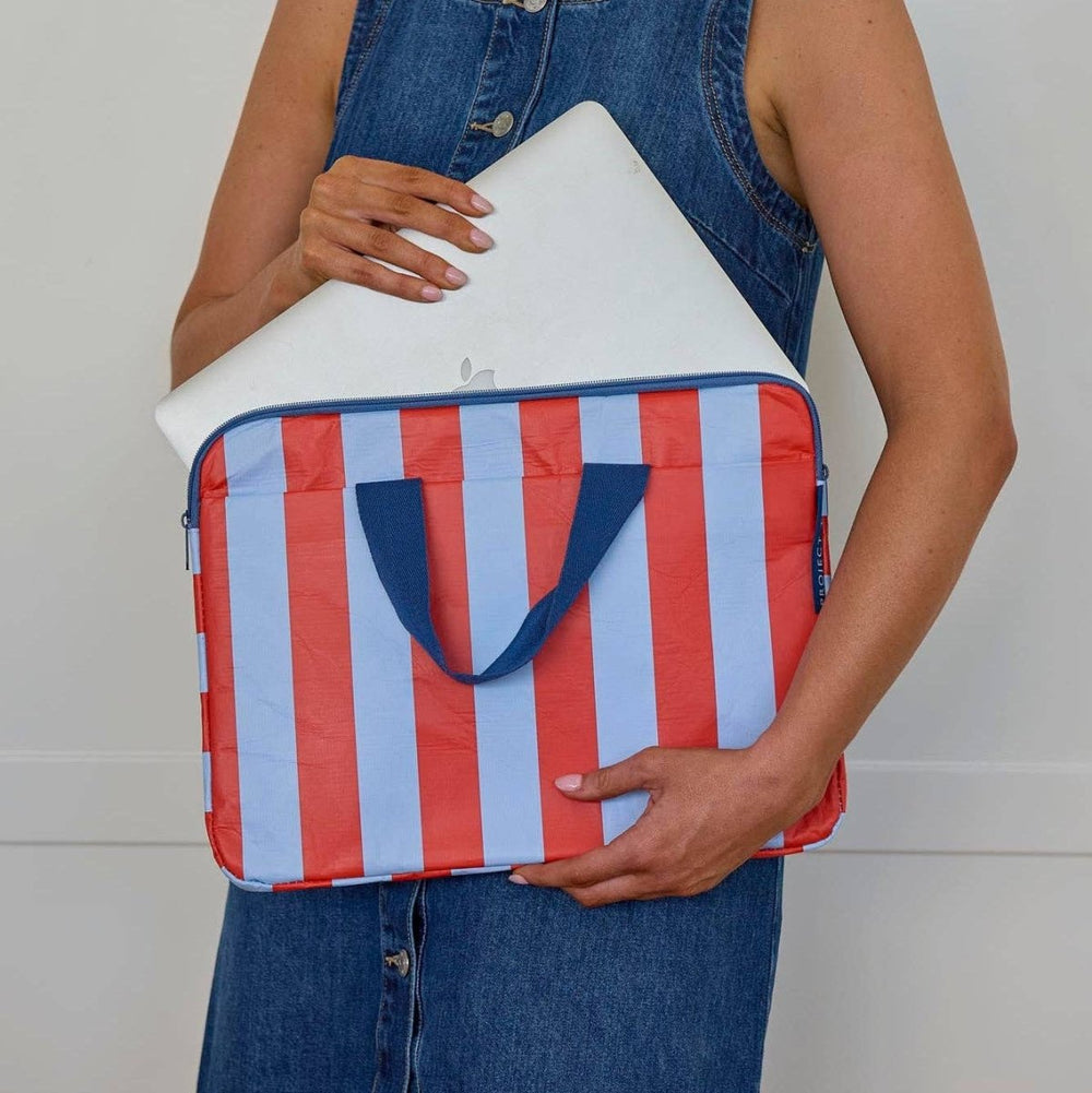 Laptop Case – Red Blue Stripe Project Ten Pty Ltd