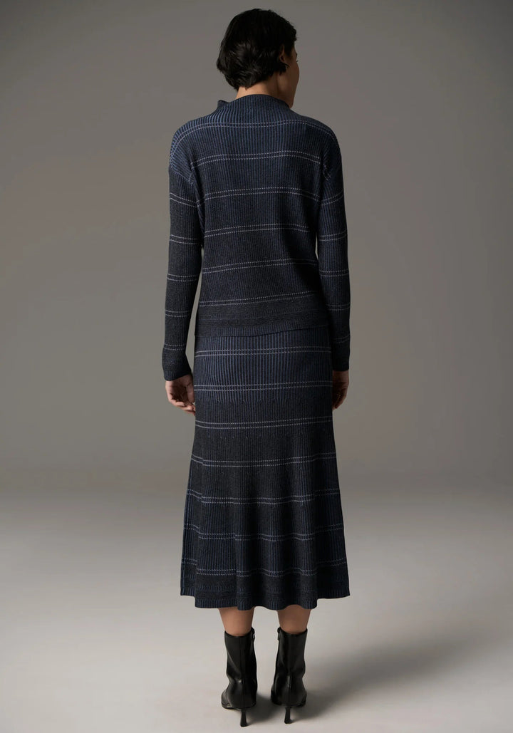Lara Stripe Knit - Charcoal Blue - Stanleyandstone