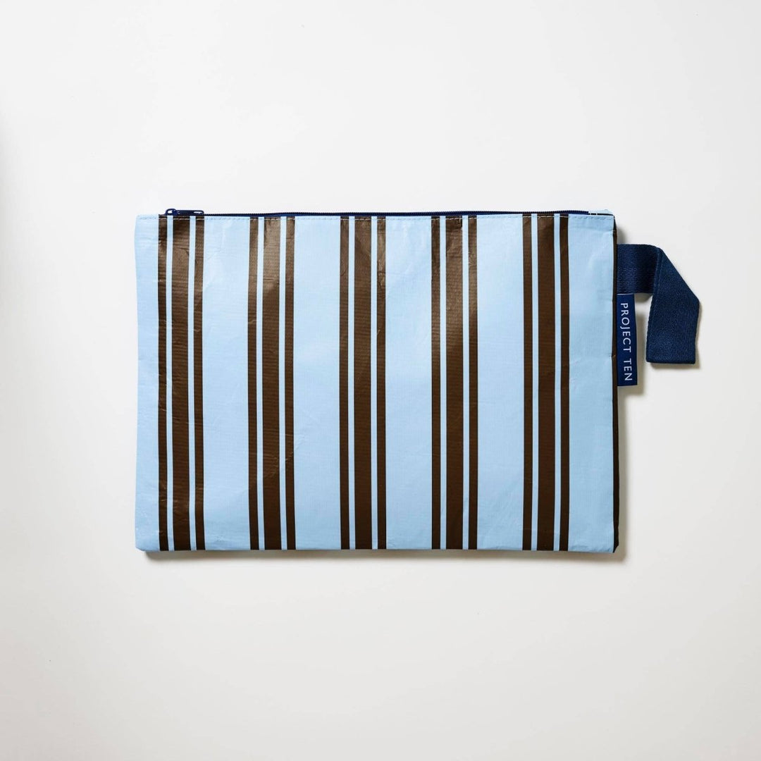 Large Zip Pouch – Oxford Stripe - Stanleyandstone