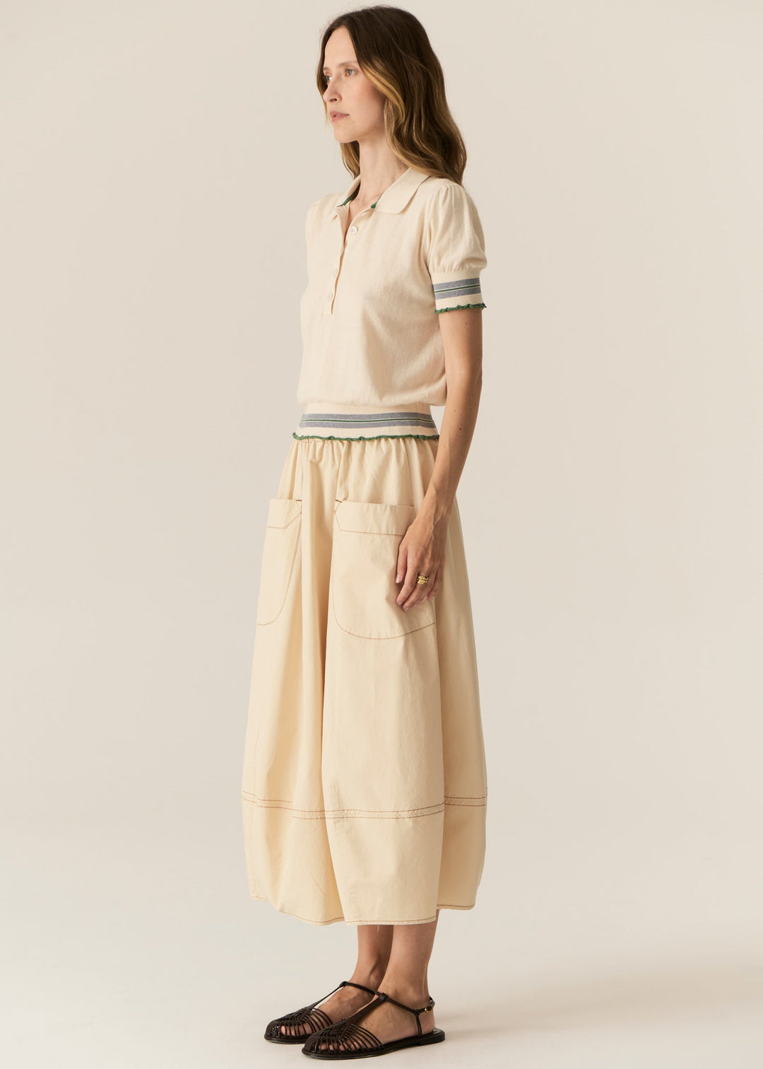 Lask Knit Polo - Ecro Green POL