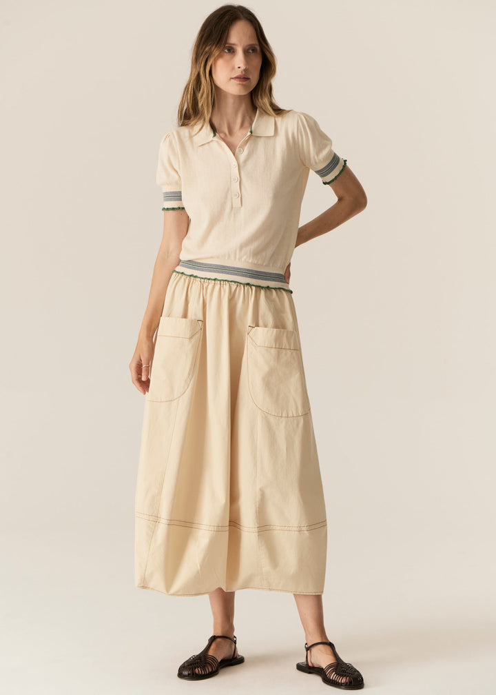 Lask Knit Polo - Ecro Green POL