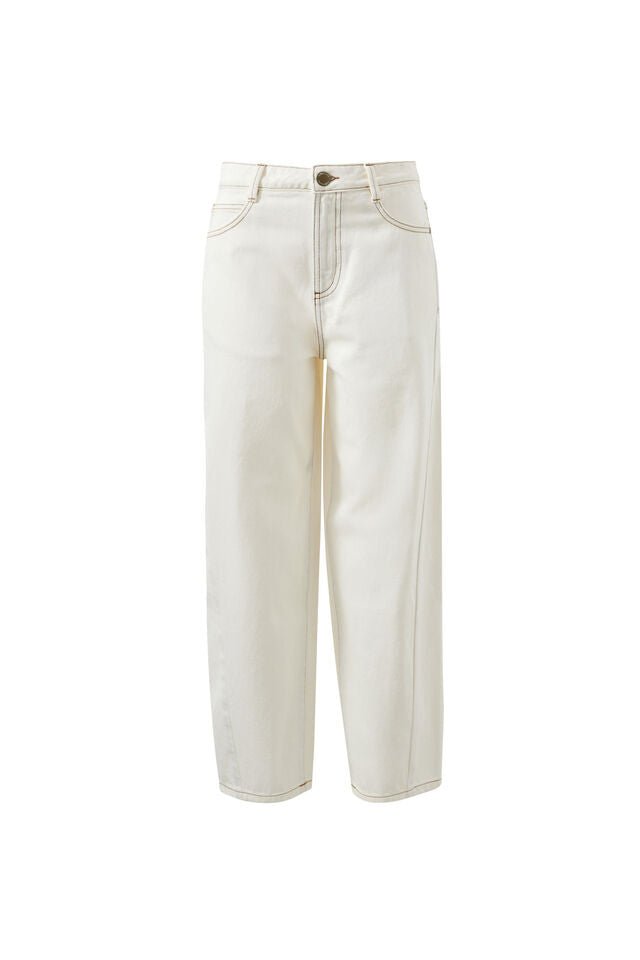 Leah Tapered Barrel Jean - Fresh Ecru Jean Ceres Life