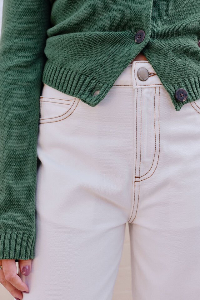 Leah Tapered Barrel Jean - Fresh Ecru Jean Ceres Life