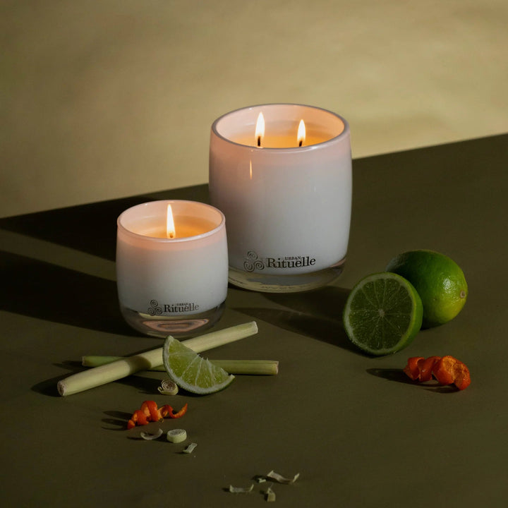 Lemongrass Mandarin Zest Tahitian Lima and Sandalwood 400gm Candle Candle Urban Rituelle