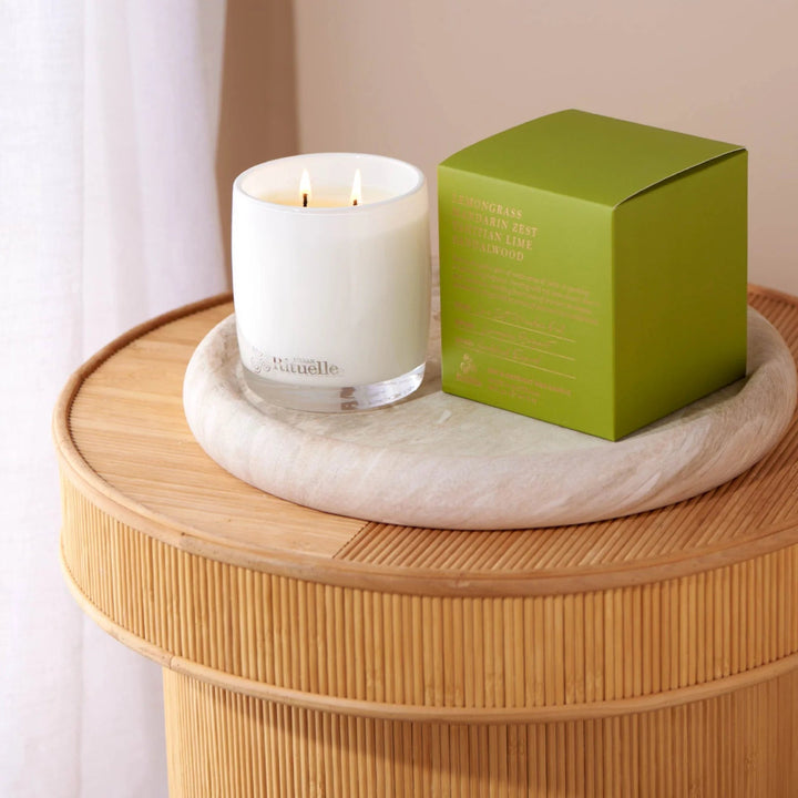 Lemongrass, Mandarin Zest, Tahitian Lime, Sandalwood Scented Soy Candle | 140gm Candles Urban Rituelle