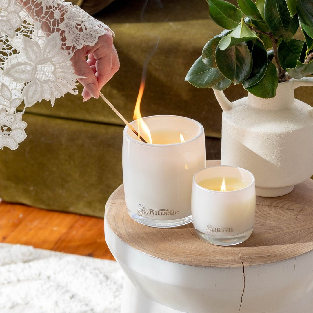 Lemongrass, Mandarin Zest, Tahitian Lime, Sandalwood Scented Soy Candle | 400gm Candle Urban Rituelle