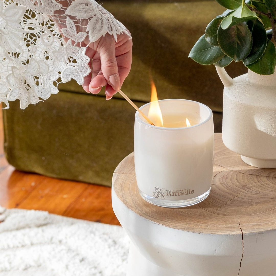 Lemongrass, Mandarin Zest, Tahitian Lime, Sandalwood Scented Soy Candle | 400gm Candle Urban Rituelle