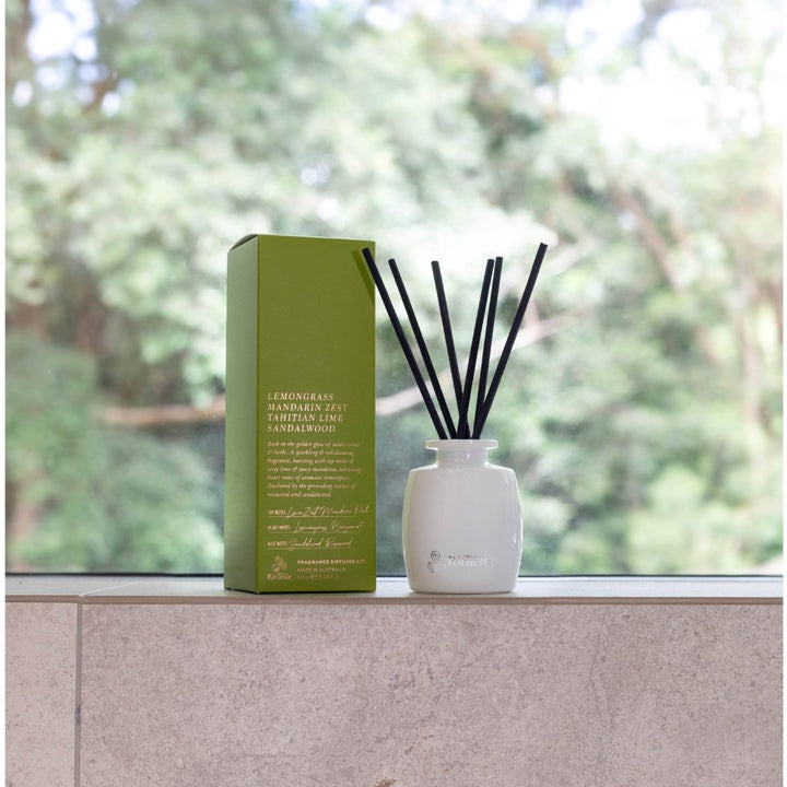 Lemongrass, Mandarin Zest, Tahitian Lime, Sandalwood<br> Mini Fragrance Diffuser Set | 90ml Diffuser Urban Rituelle