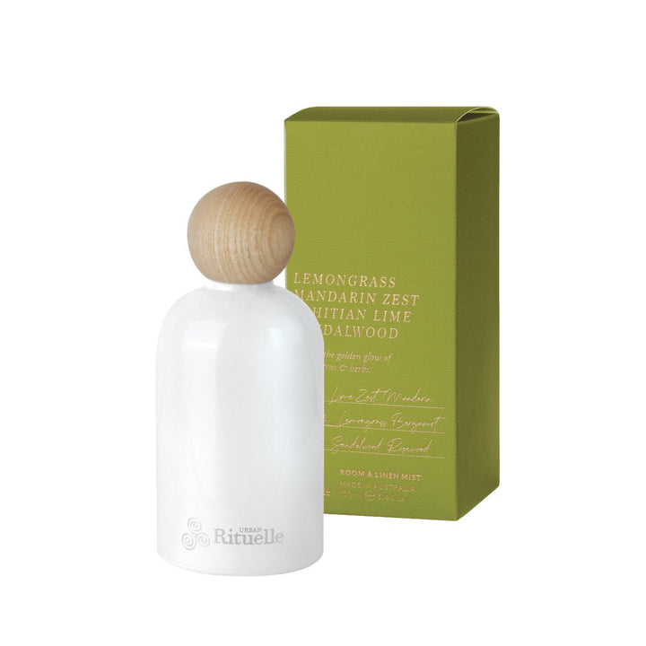 Lemongrass, Mandarin Zest, Tahitian Lime, Sandalwood<br> Room & Linen Mist | 100ml room mist Urban Rituelle