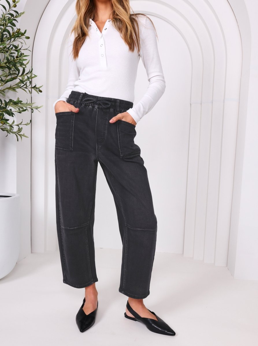 Leo Barrel Jeans - Black jeans Monaco Jeans
