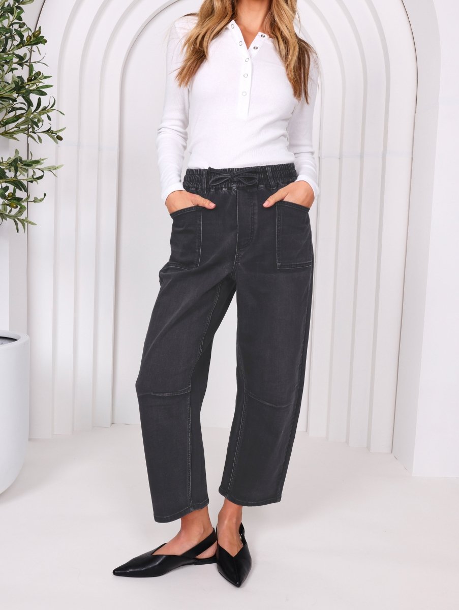 Leo Barrel Jeans - Black jeans Monaco Jeans